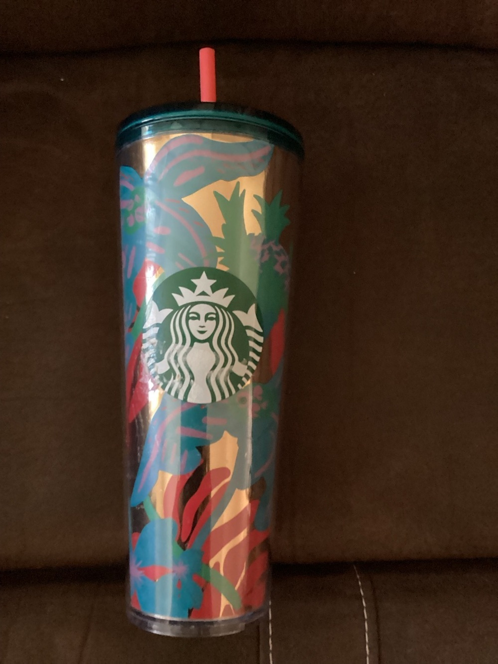Starbucks Summer 2022 Forest Dream Aqua Terra Floral 24oz Tumbler Cold Cup